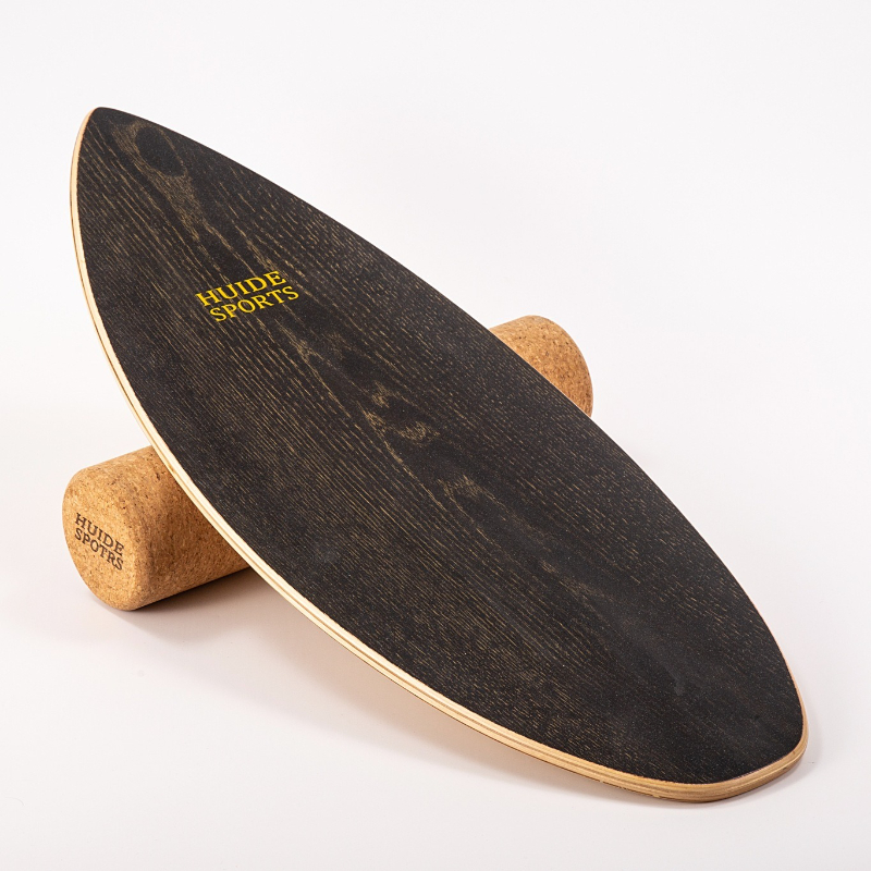 Balance Board Fitness - `Fish‑Shaped Wooden Surfing Balance Board Portable
