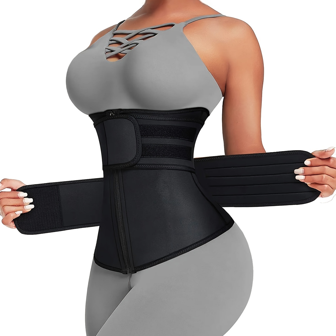 Weight Lifting Belt - Women Waist Trainer Belt Double Strap