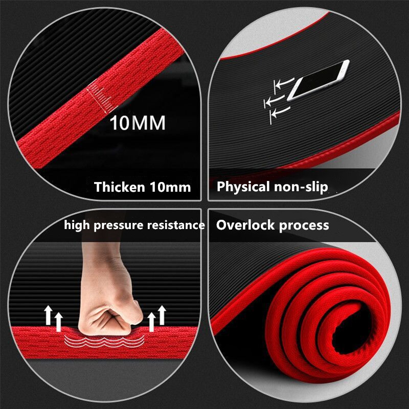 10mm Non-Slip Yoga Mat 183cm*6 - Thick Yoga Mat 评论和价格