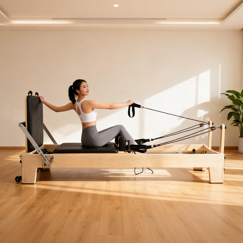 White Maple Portable Adjustabl - Yoga Fitness Pilates Reformer 评论和价格
