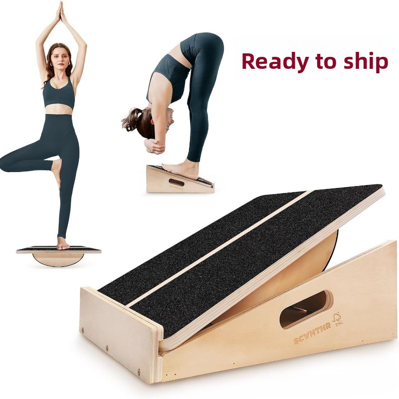 2-in-1 Wooden Tilt Balance Boa - Balance Board Fitness 评论和价格