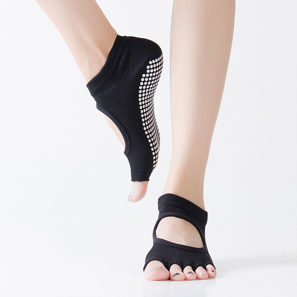 Women Five Toe Yoga Socks Non  - Yoga Fitness Exercises 评论和价格