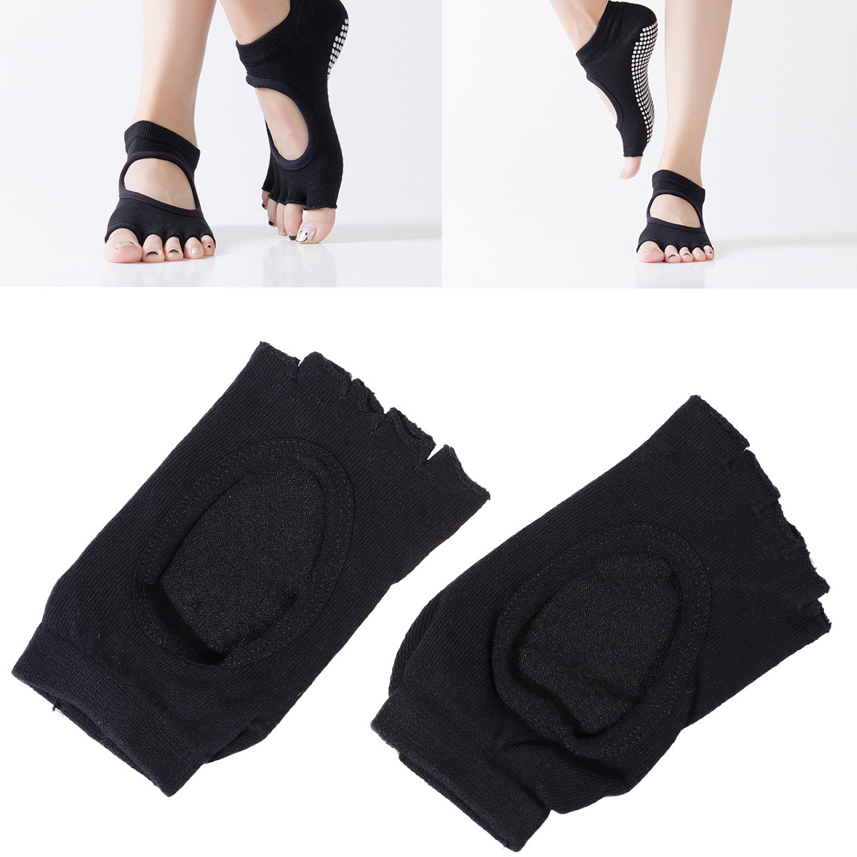 Women Five Toe Yoga Socks Non  - Yoga Fitness Exercises 评论和价格