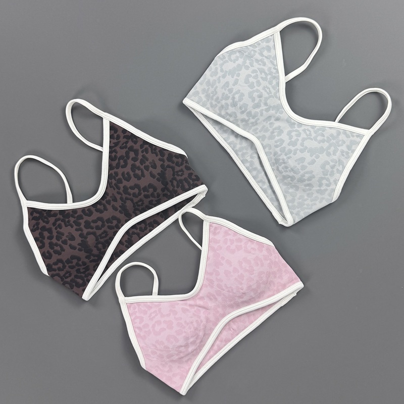 Sports Bra Women Leopard Print - Yoga Fitness Exercises 评论和价格