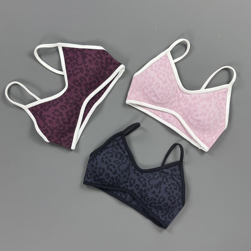 Sports Bra Women Leopard Print - Yoga Fitness Exercises 评论和价格