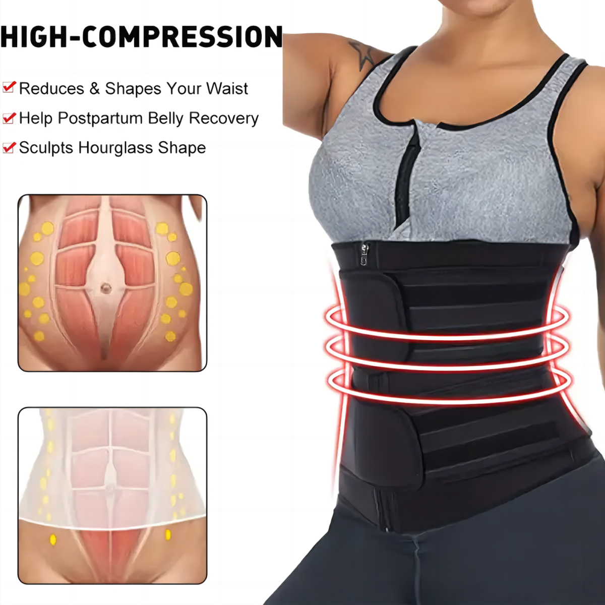 Women Waist Trainer Belt Doubl - Weight Lifting Belt 评论和价格
