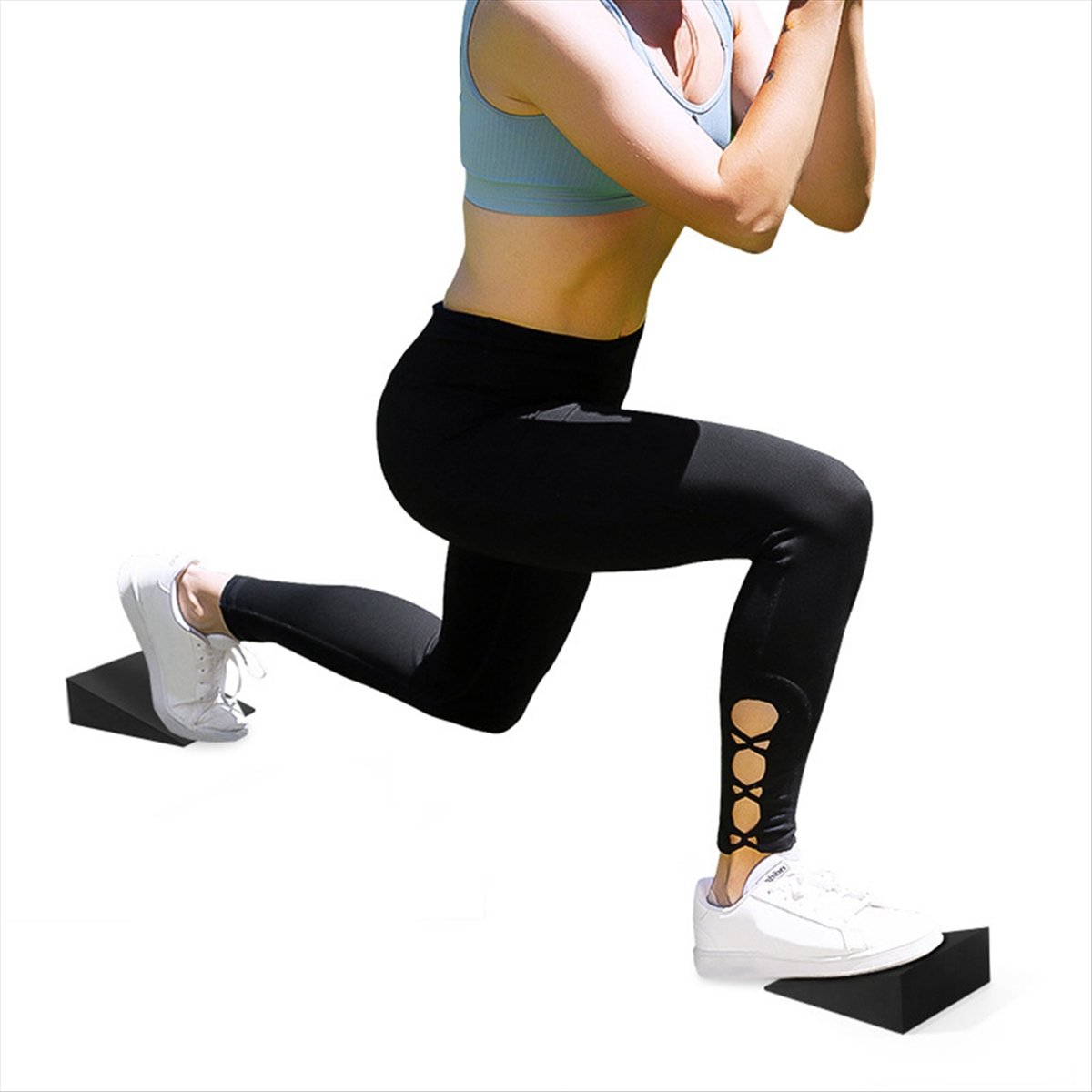 ABXY 2Pcs Yoga Wedge Blocks EV - Yoga Fitness Exercises 评论和价格