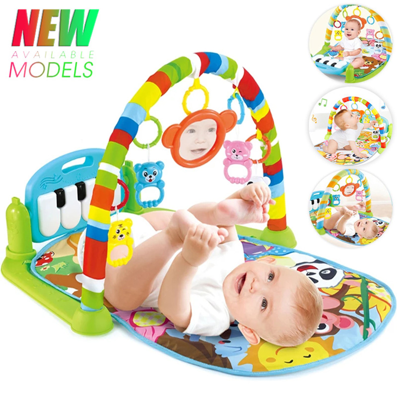 Baby Music Activity Gym Rug Pl - Gym Floor Mats 评论和价格