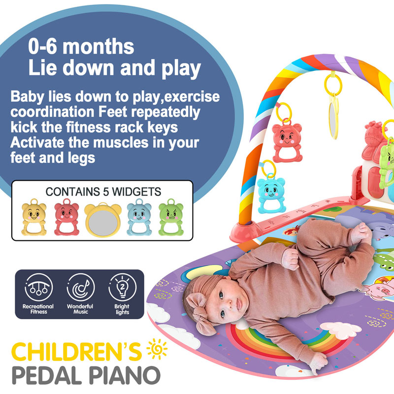 Baby Music Activity Gym Rug Pl - Gym Floor Mats 评论和价格
