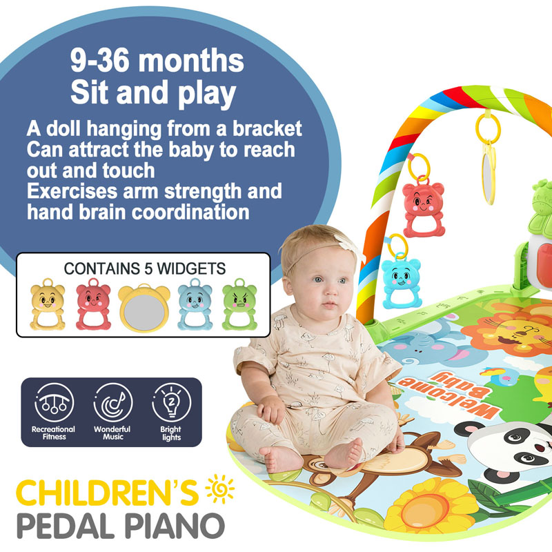 Baby Music Activity Gym Rug Pl - Gym Floor Mats 评论和价格