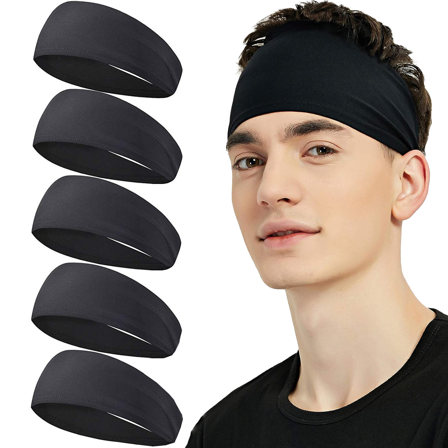 Sweatband for Men Women Elasti - Stretch Strap Yoga 评论和价格