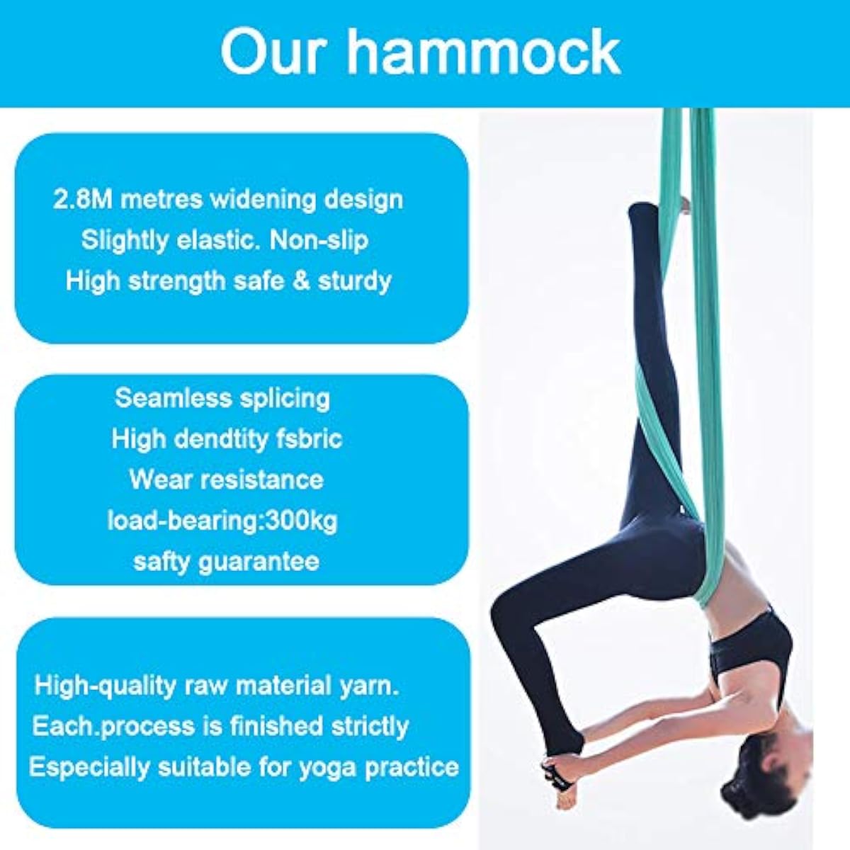Aerial Yoga Hammock 5M x 2.8M  - Yoga Swing Aerial 评论和价格