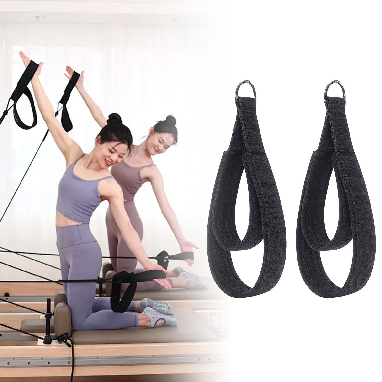 2x D Rings Straps Nonslip Pila - Yoga Fitness Pilates Reformer 评论和价格