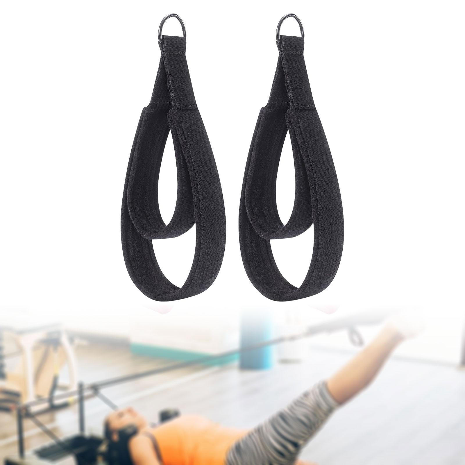 2x D Rings Straps Nonslip Pila - Yoga Fitness Pilates Reformer 评论和价格