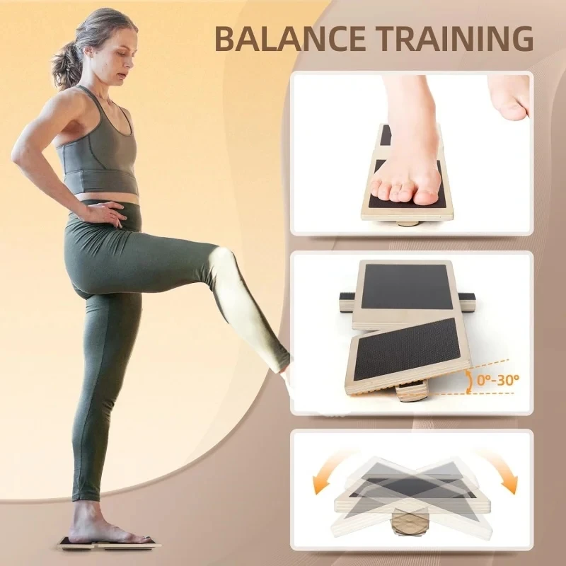 Wooden Single Foot Trainer Bal - Balance Board Fitness 评论和价格