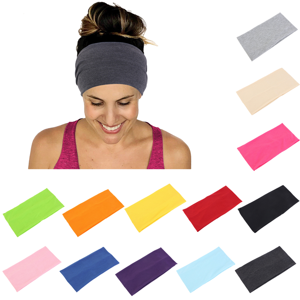 Solid Color Unisex Headband El - Stretch Strap Yoga 评论和价格