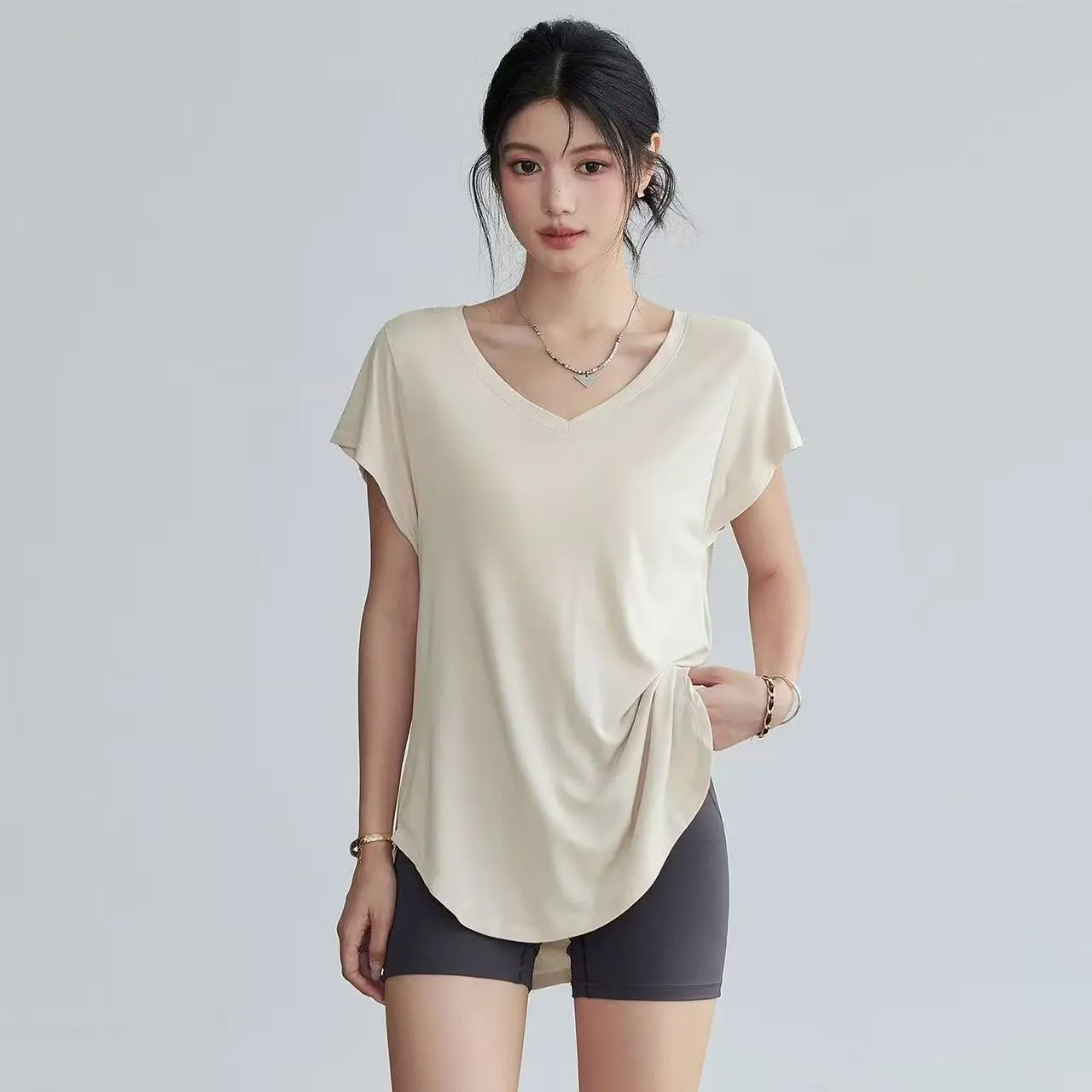 Women's Slimming Round Neck Yo - Yoga Fitness Exercises 评论和价格